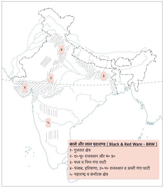 कृष्ण लोहित मृद्भाण्ड : वितरण क्षेत्र
